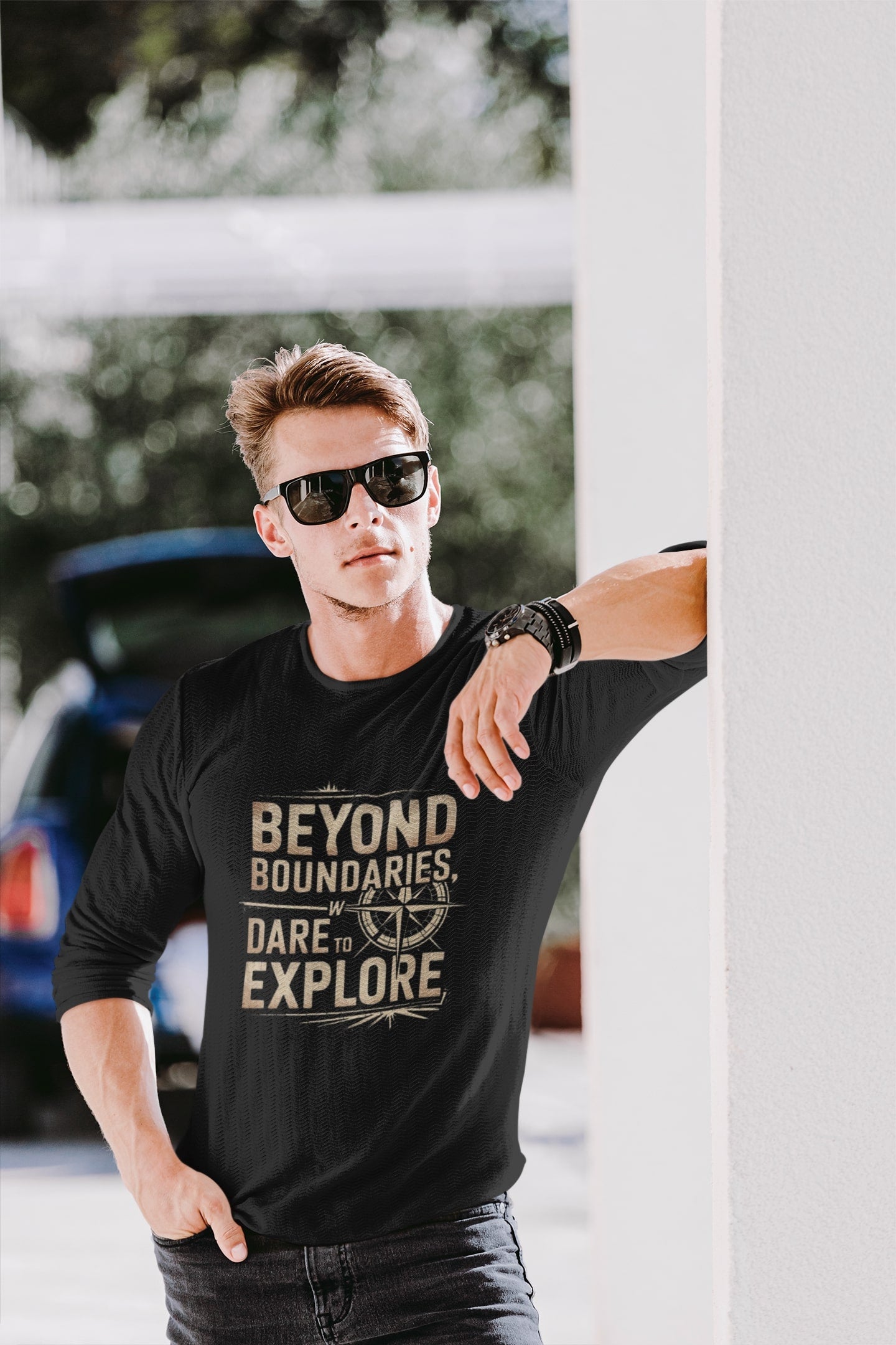 Beyond Boundaries Dare to Explore Full Sleeve T-shirt