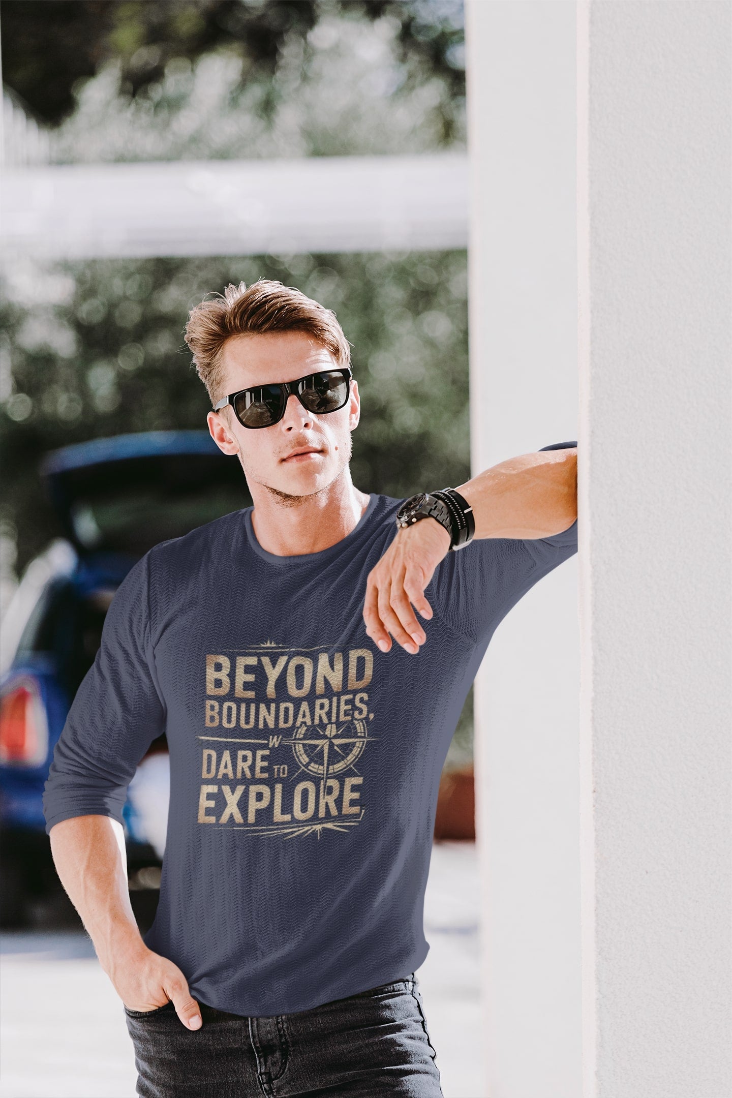 Beyond Boundaries Dare to Explore Full Sleeve T-shirt