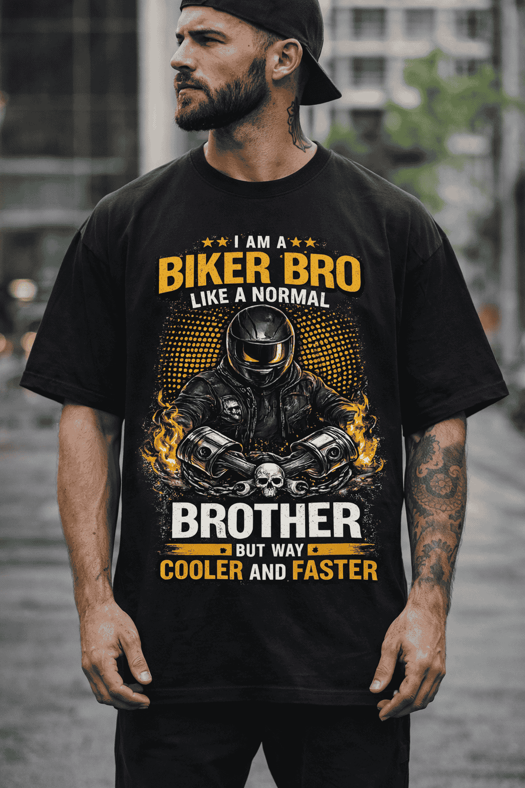 Biker Bro Unisex Oversized Classic T-Shirt