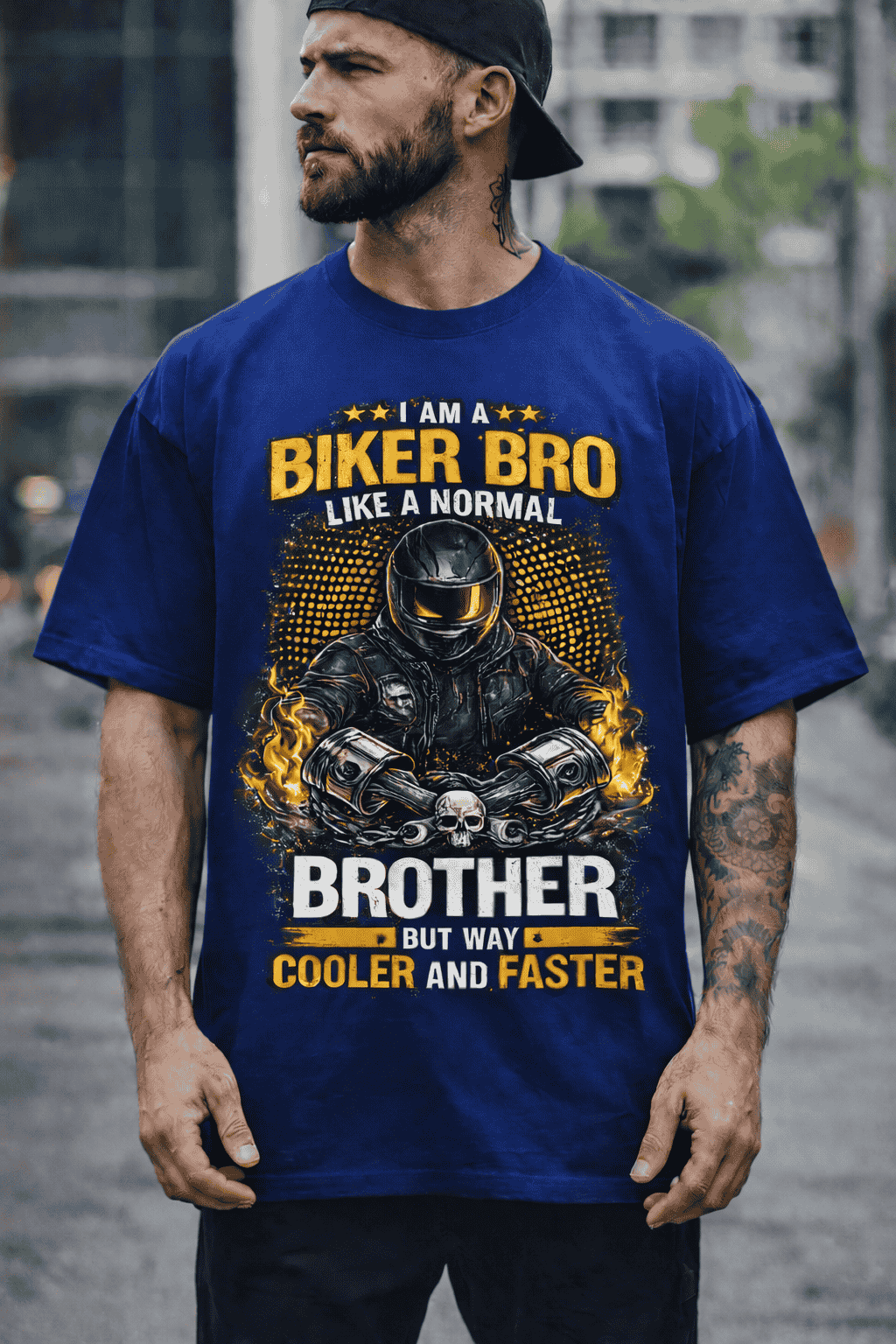 Biker Bro Unisex Oversized Classic T-Shirt