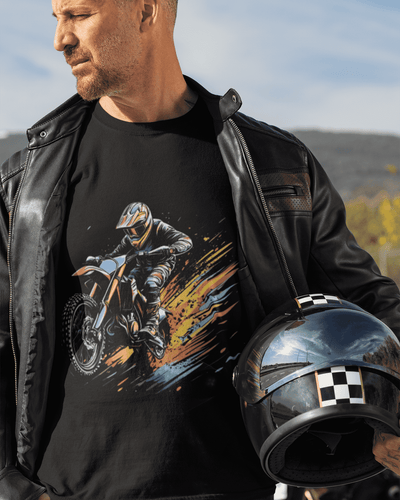 Classic Bike Round Neck Full Sleeve T-shirt for Men