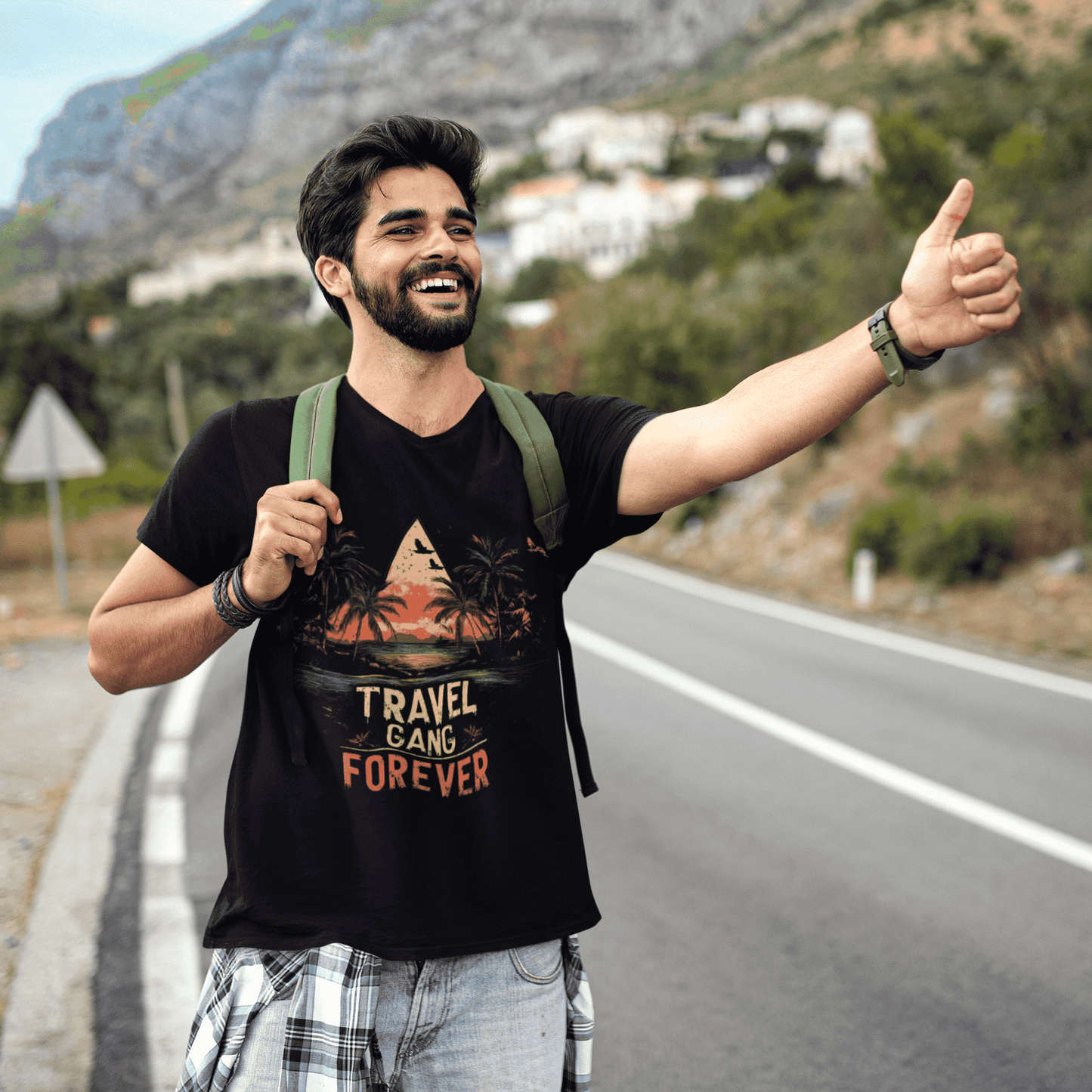 Travel Gang Forever Round Neck T-shirt for Men