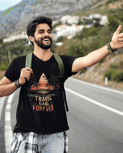 Travel Gang Forever Round Neck T-shirt for Men