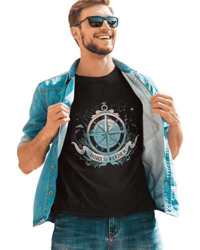 Born to Wander Round Neck Full Sleeve T-shirt for Men