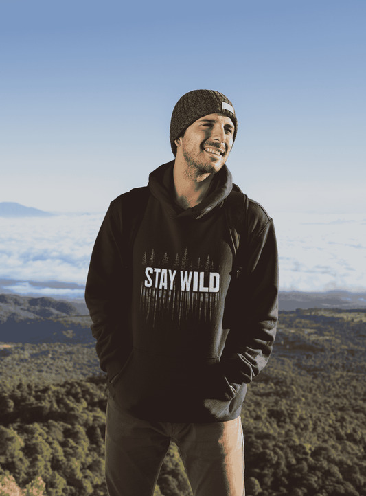 Stay Wild Hooded Sweatshirt For Men