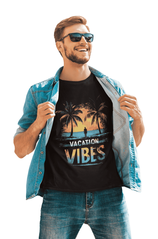 Vacation Vibes Classic Round Neck Full Sleeve T-shirt for Men