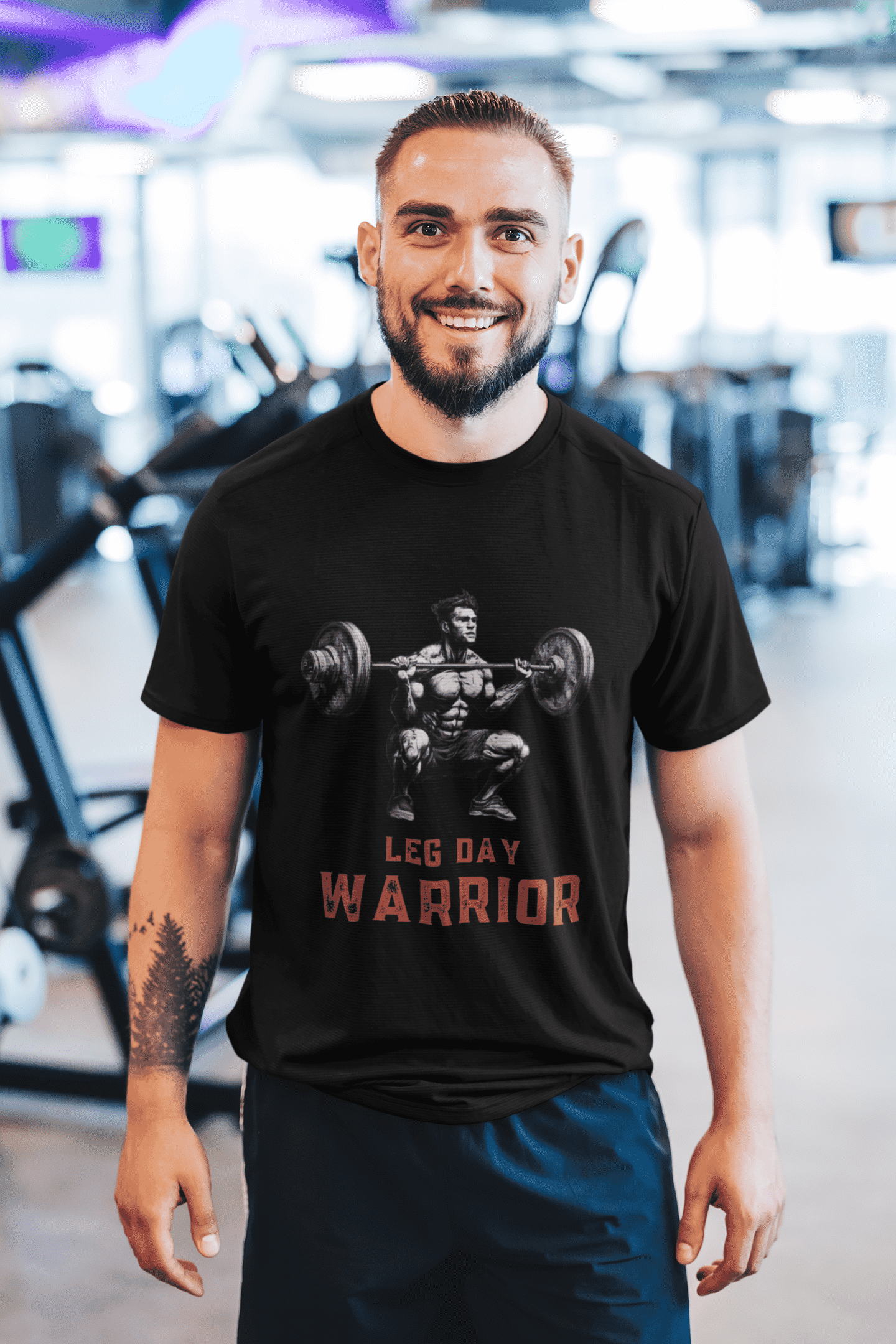 Leg Day Warrior Round neck Gym T-shirt for Men