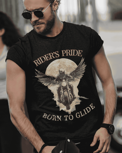 Rider's Pride Round Neck Half Sleeve Bike T-shirt for Men