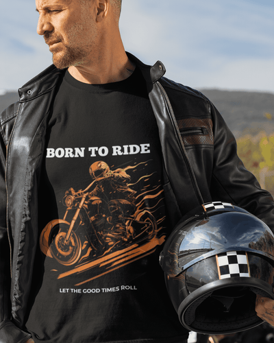 Born to Ride Round Neck Full Sleeve Bike T-shirt for Men