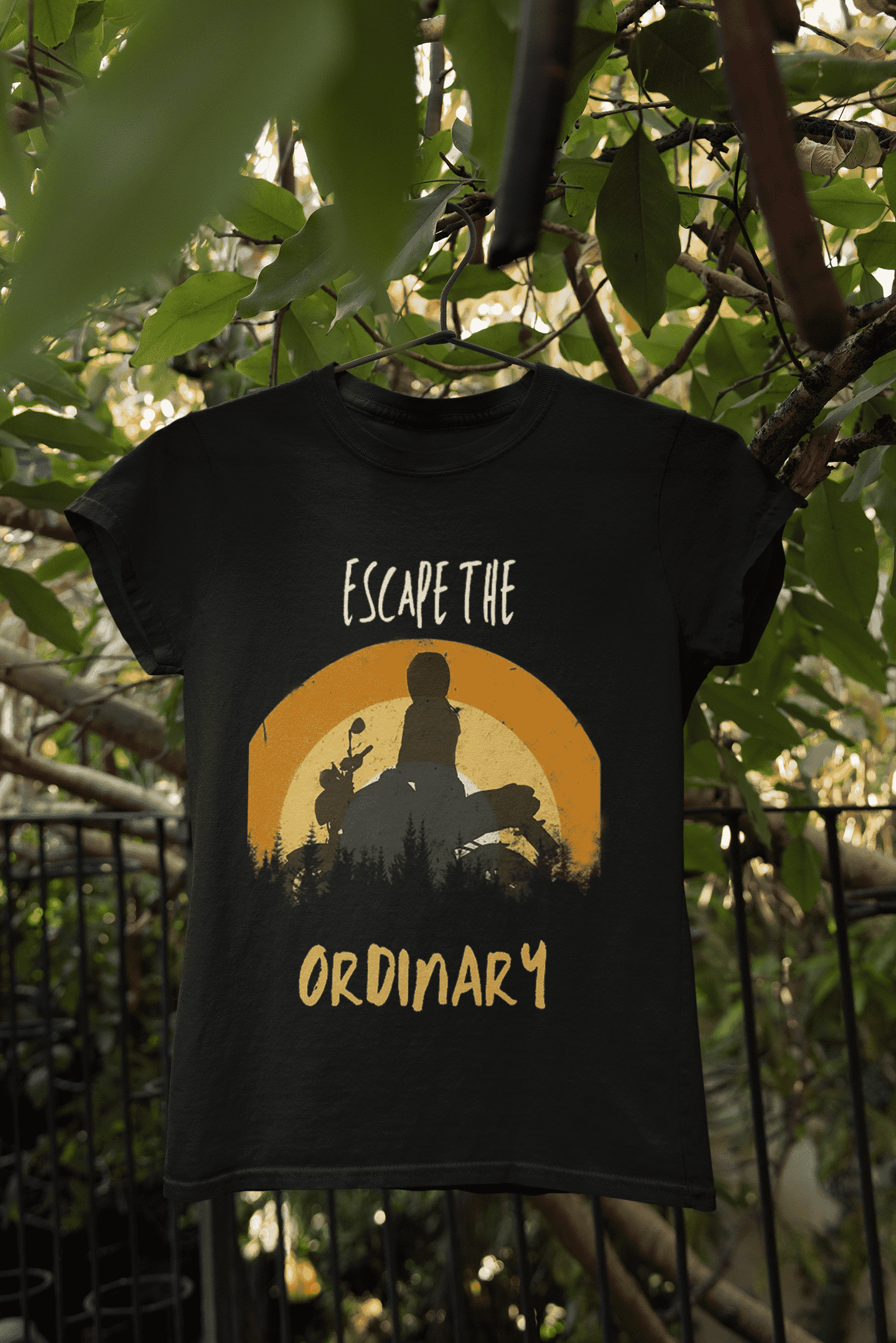 Escape the Ordinary Round Neck Bike T-shirt for Women