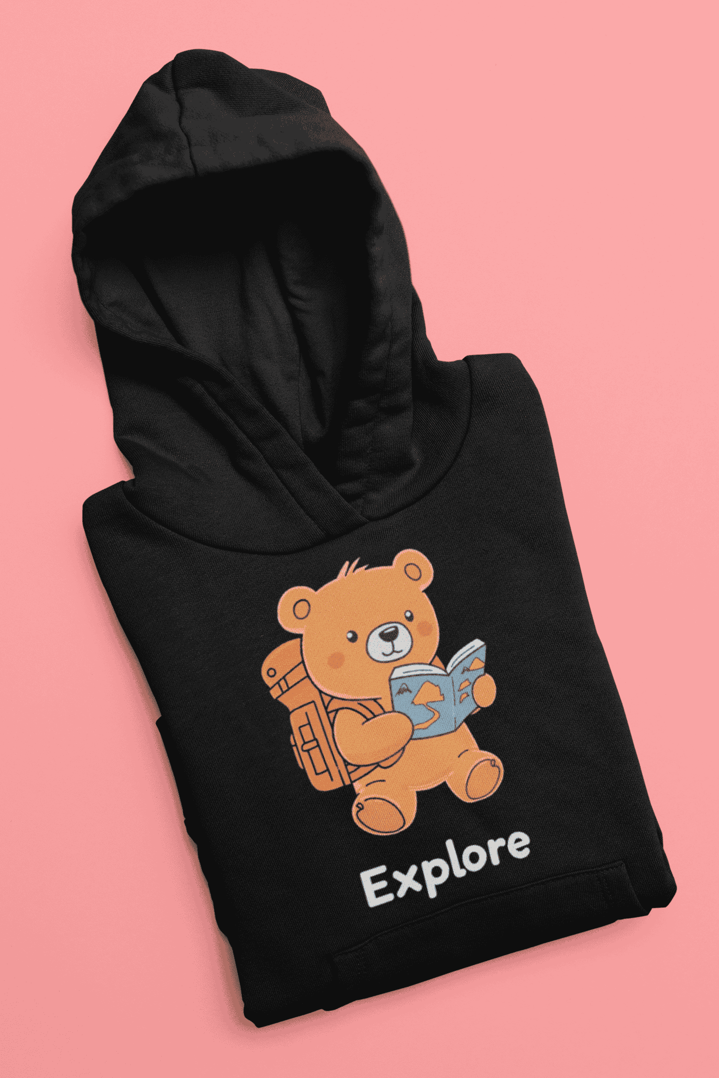 Explore Cute Bear Hooded Sweatshirt