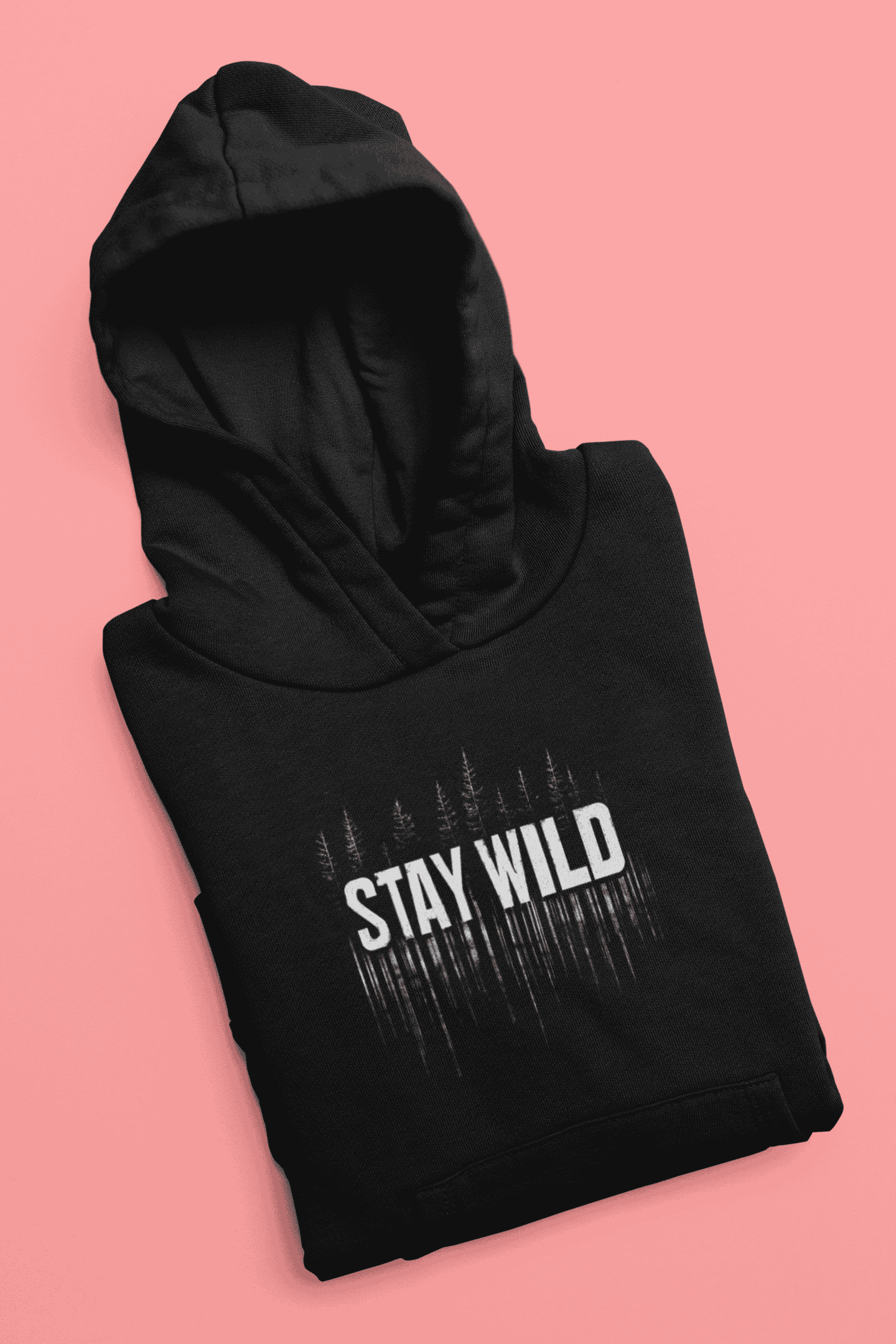 Stay Wild Hooded Sweatshirt For Men