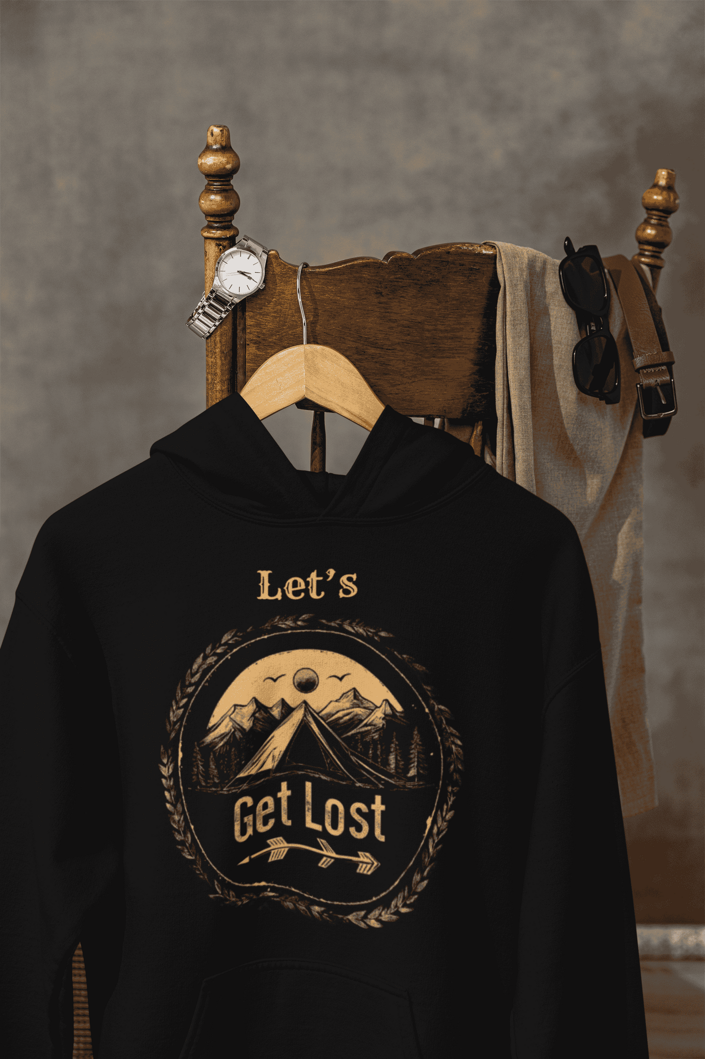 Let's Get Lost Hooded Sweatshirt for Men