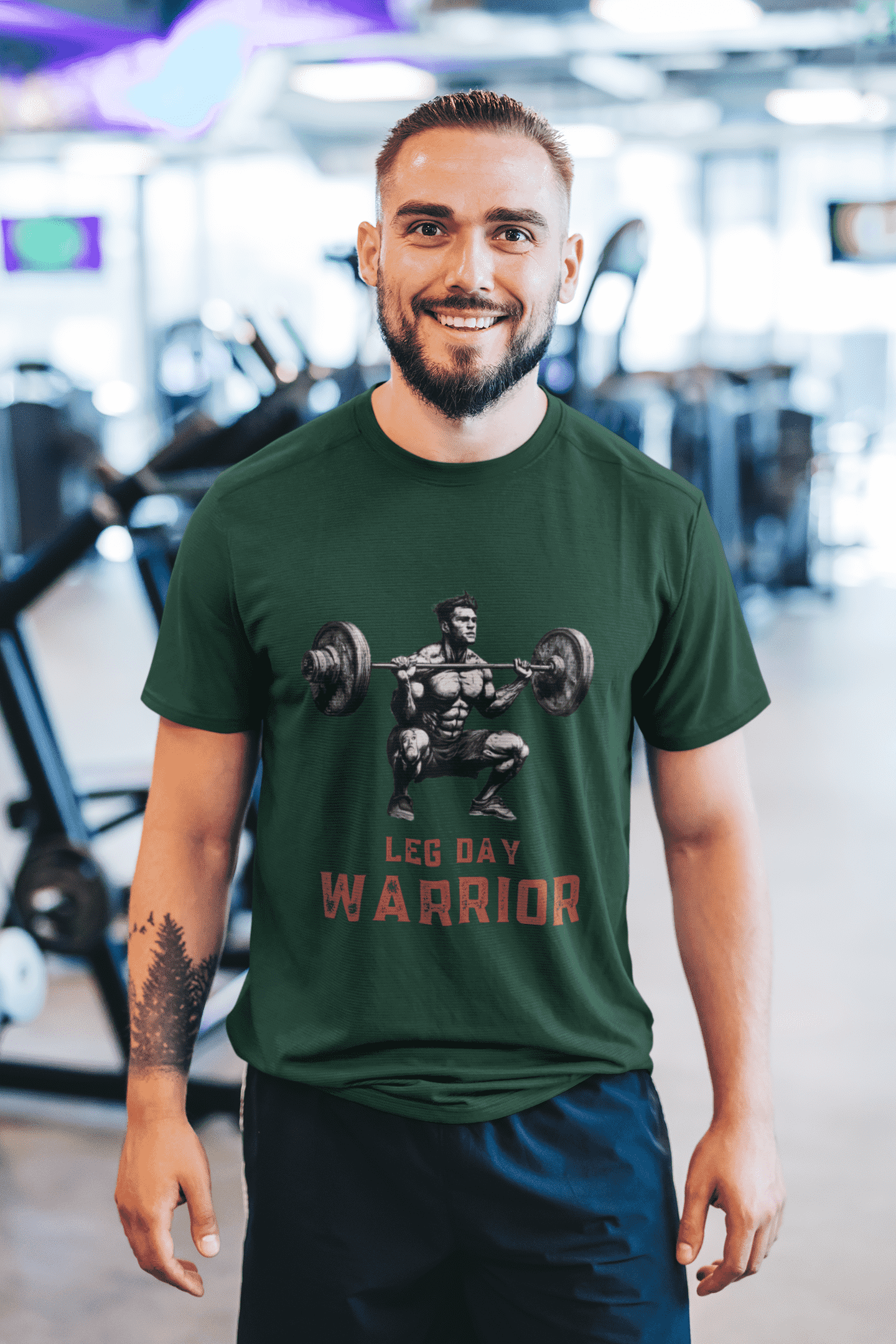 Leg Day Warrior Round neck Gym T-shirt for Men