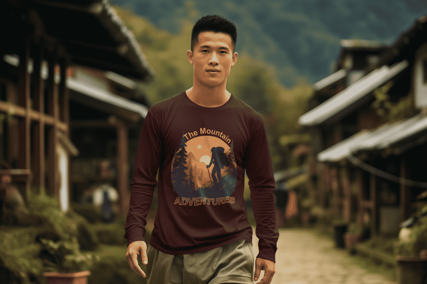 The Mountain Adventures Round Neck Full Sleeve T-shirt for Men