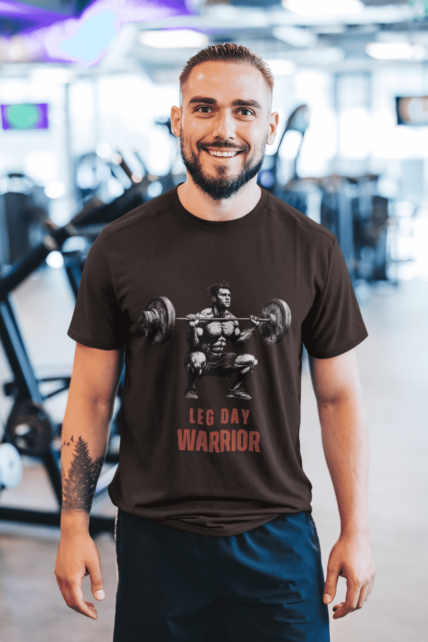 Leg Day Warrior Round neck Gym T-shirt for Men