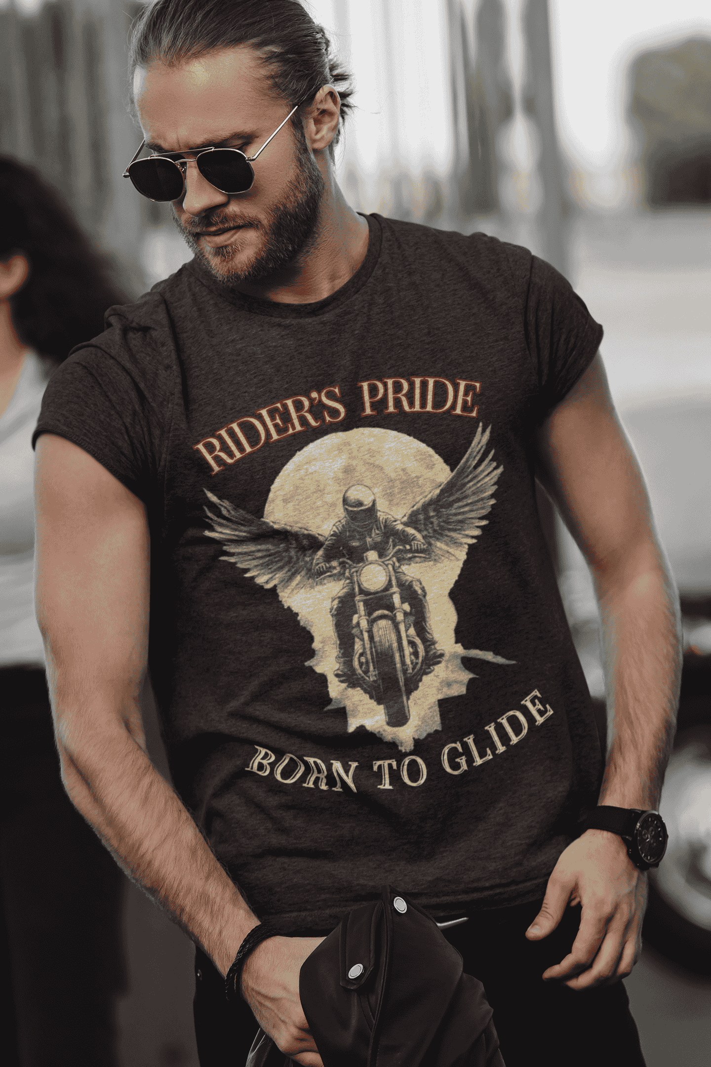 Rider's Pride Round Neck Half Sleeve Bike T-shirt for Men