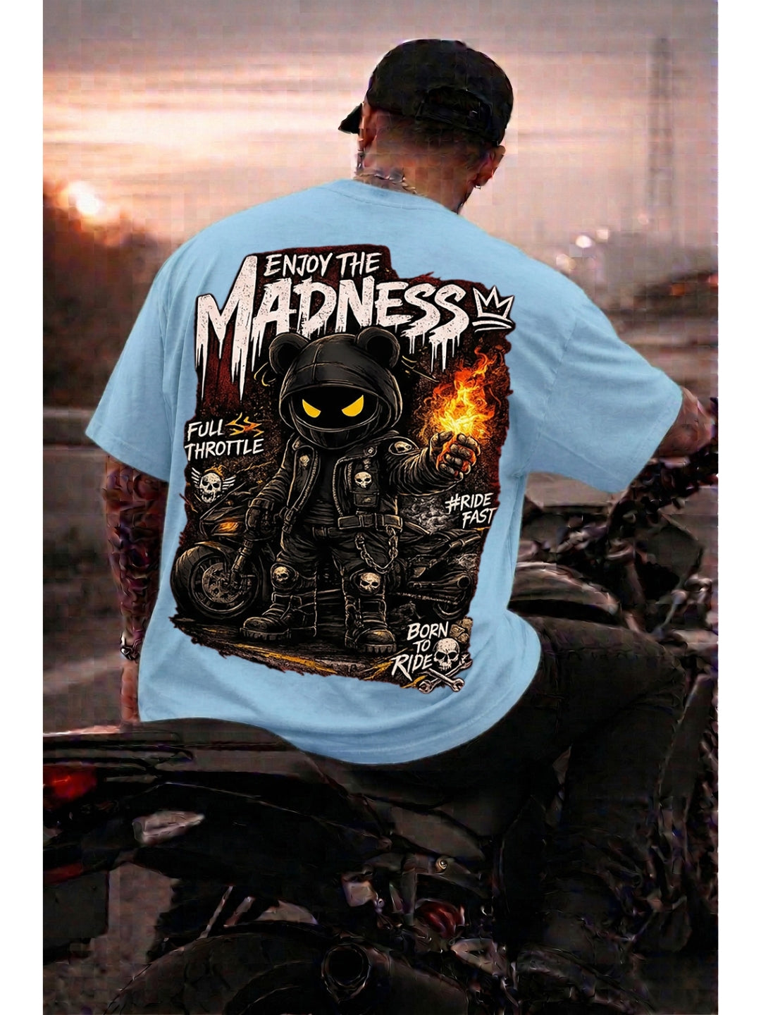 Enjoy the Madness Biker T-Shirt | Born to Ride Unisex Oversized Classic T-Shirt