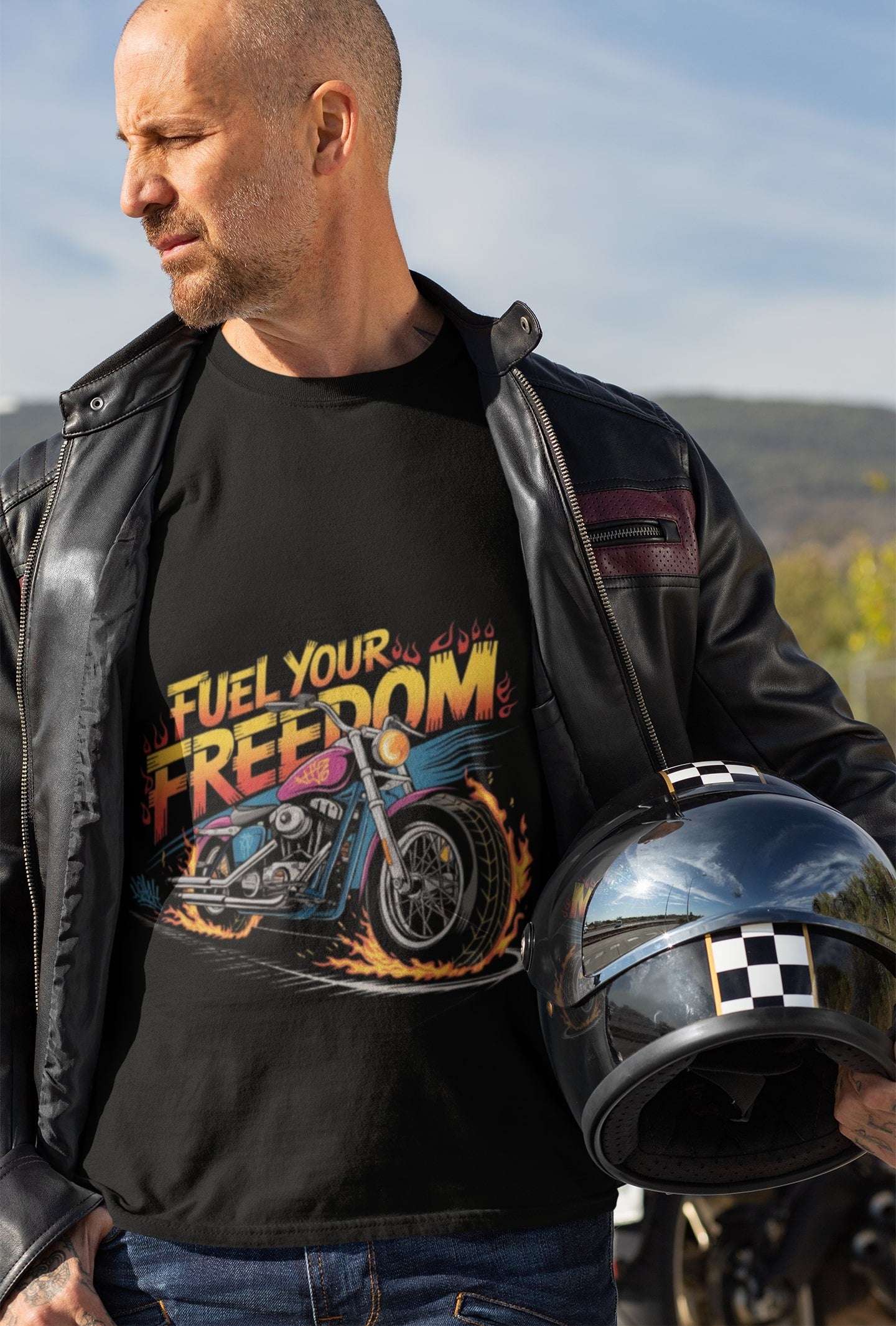 Fuel your Freedom Round Neck Full Sleeve T-shirt