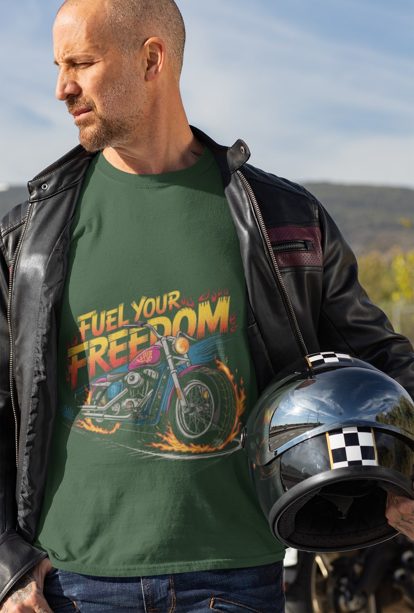 Fuel your Freedom Round Neck Full Sleeve T-shirt
