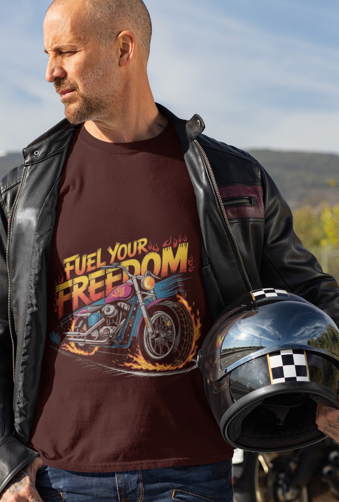 Fuel your Freedom Round Neck Full Sleeve T-shirt