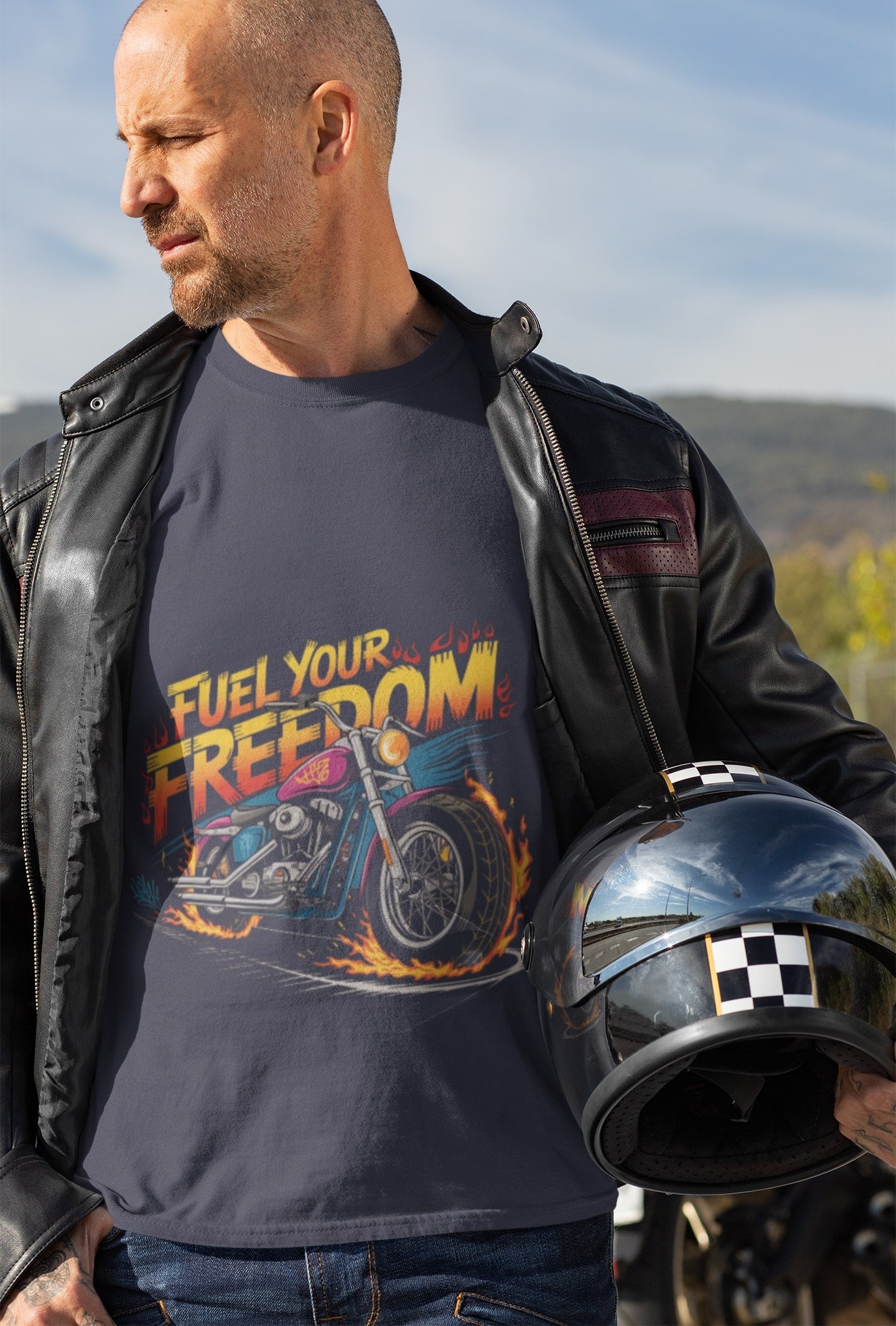 Fuel your Freedom Round Neck Full Sleeve T-shirt