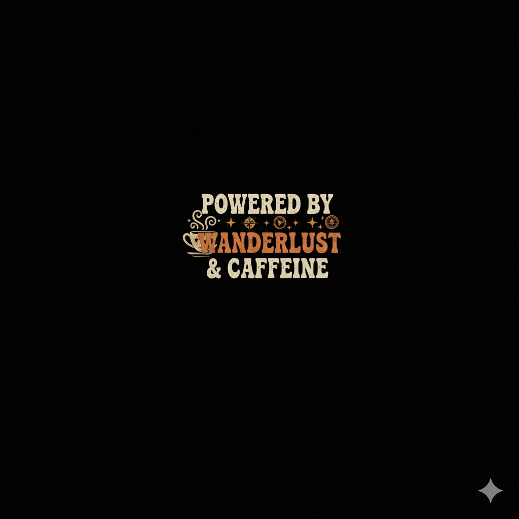 Powered by Wanderlust & Caffeine Unisex Sweatshirt