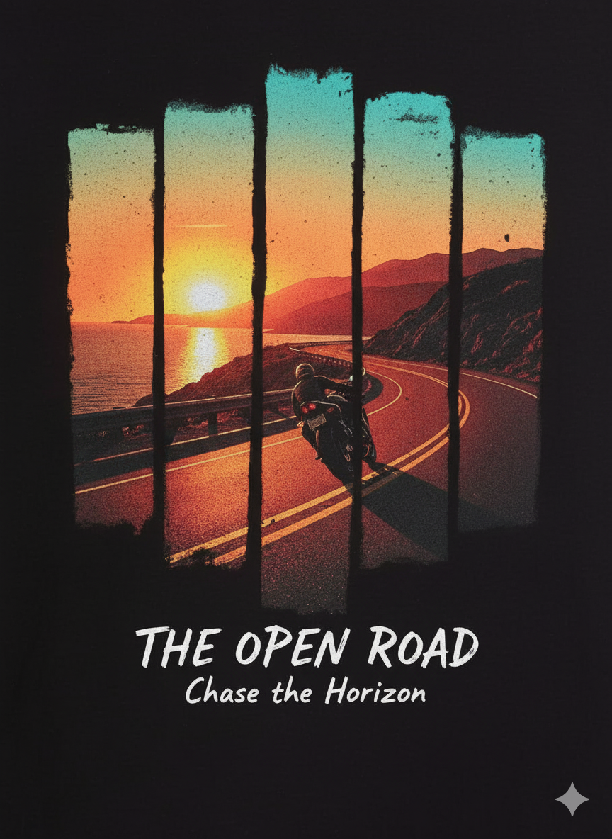 The Open Road Men's Full Sleeve Bike T-Shirt