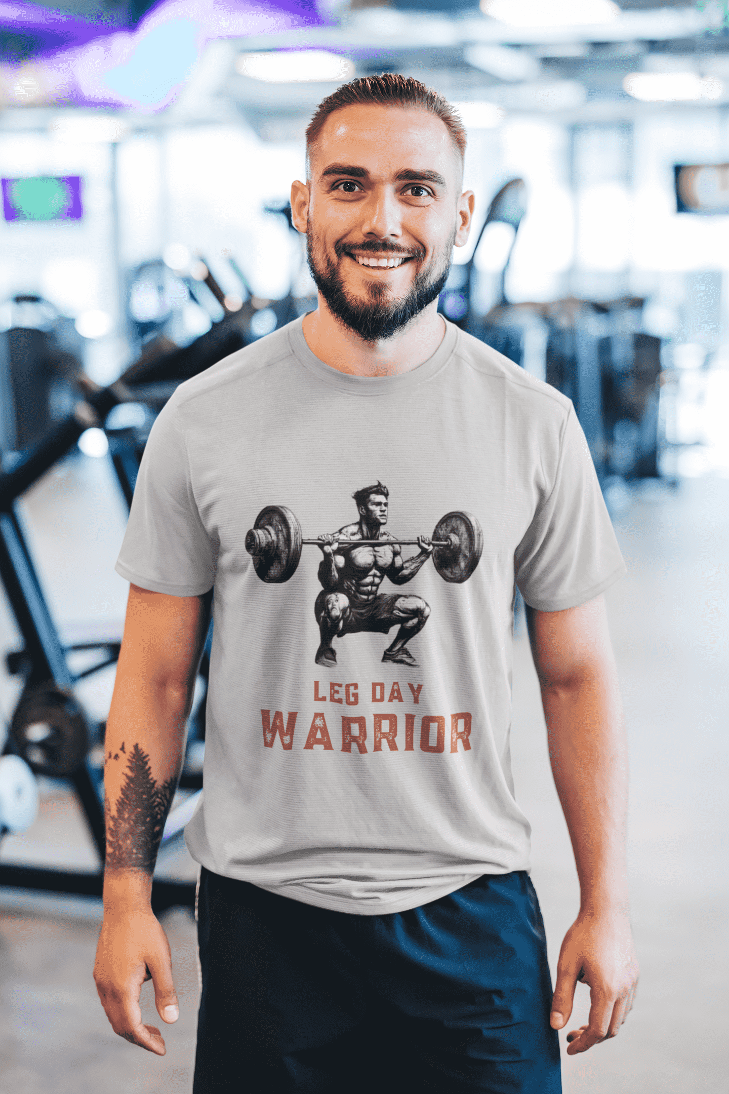 Leg Day Warrior Round neck Gym T-shirt for Men