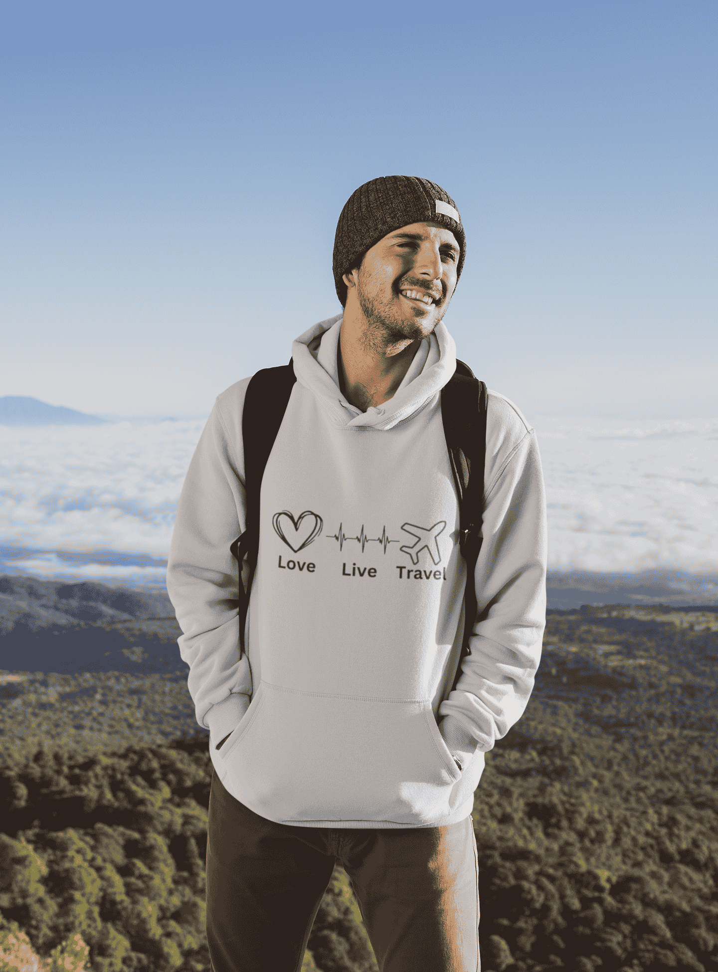 Love Live Travel Unisex Hooded Sweatshirt