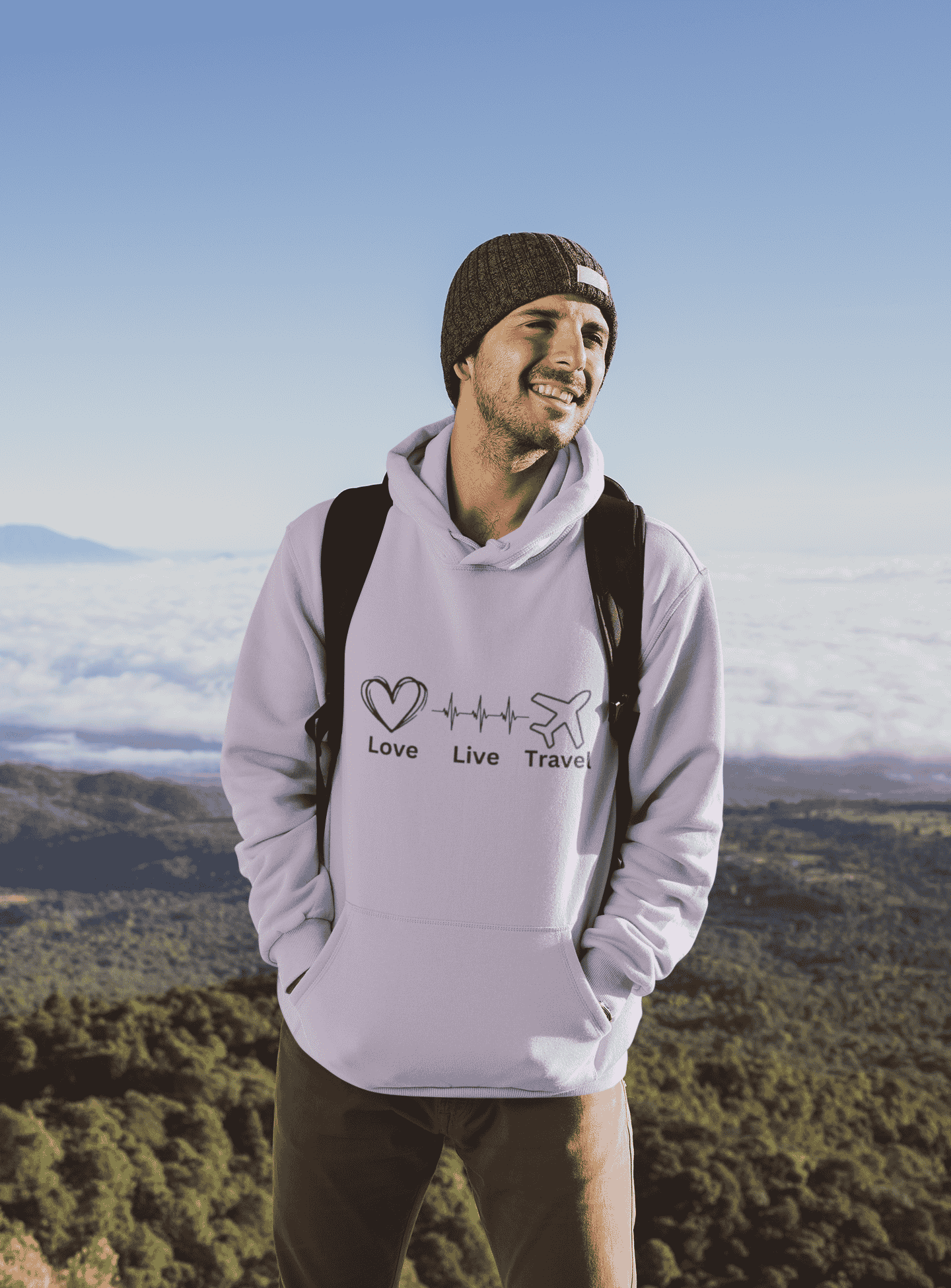 Love Live Travel Unisex Hooded Sweatshirt