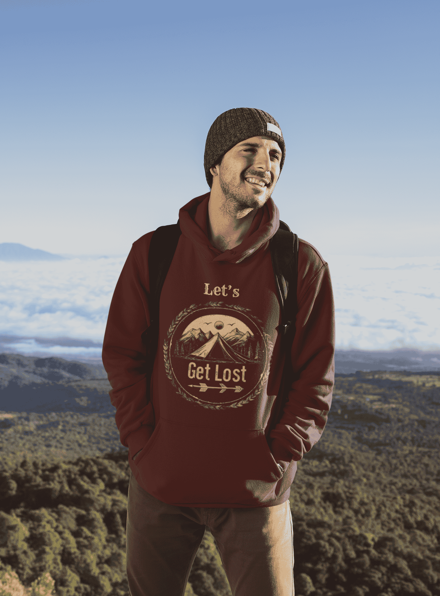 Let's Get Lost Hooded Sweatshirt for Men