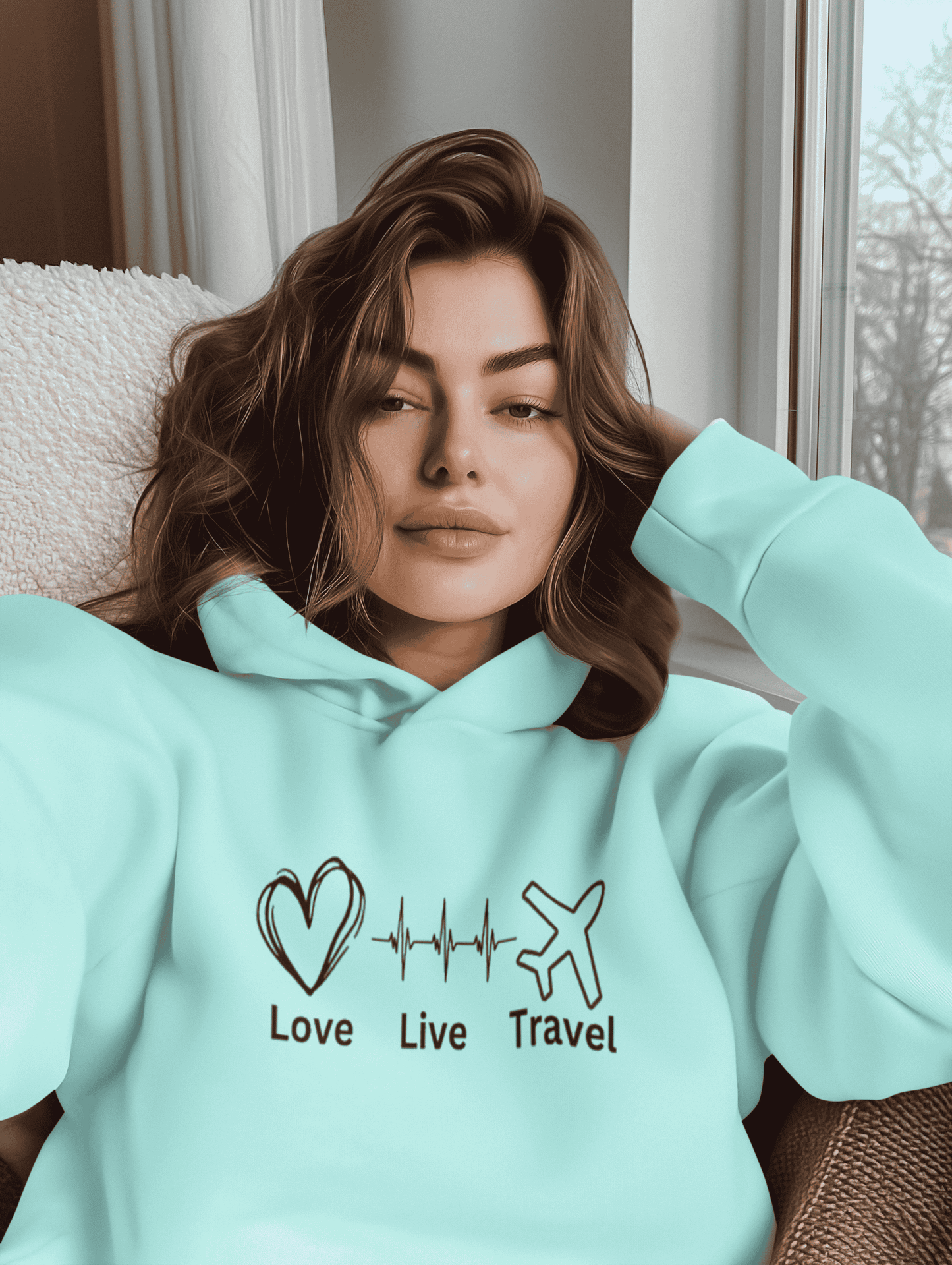 Love Live Travel Unisex Hooded Sweatshirt