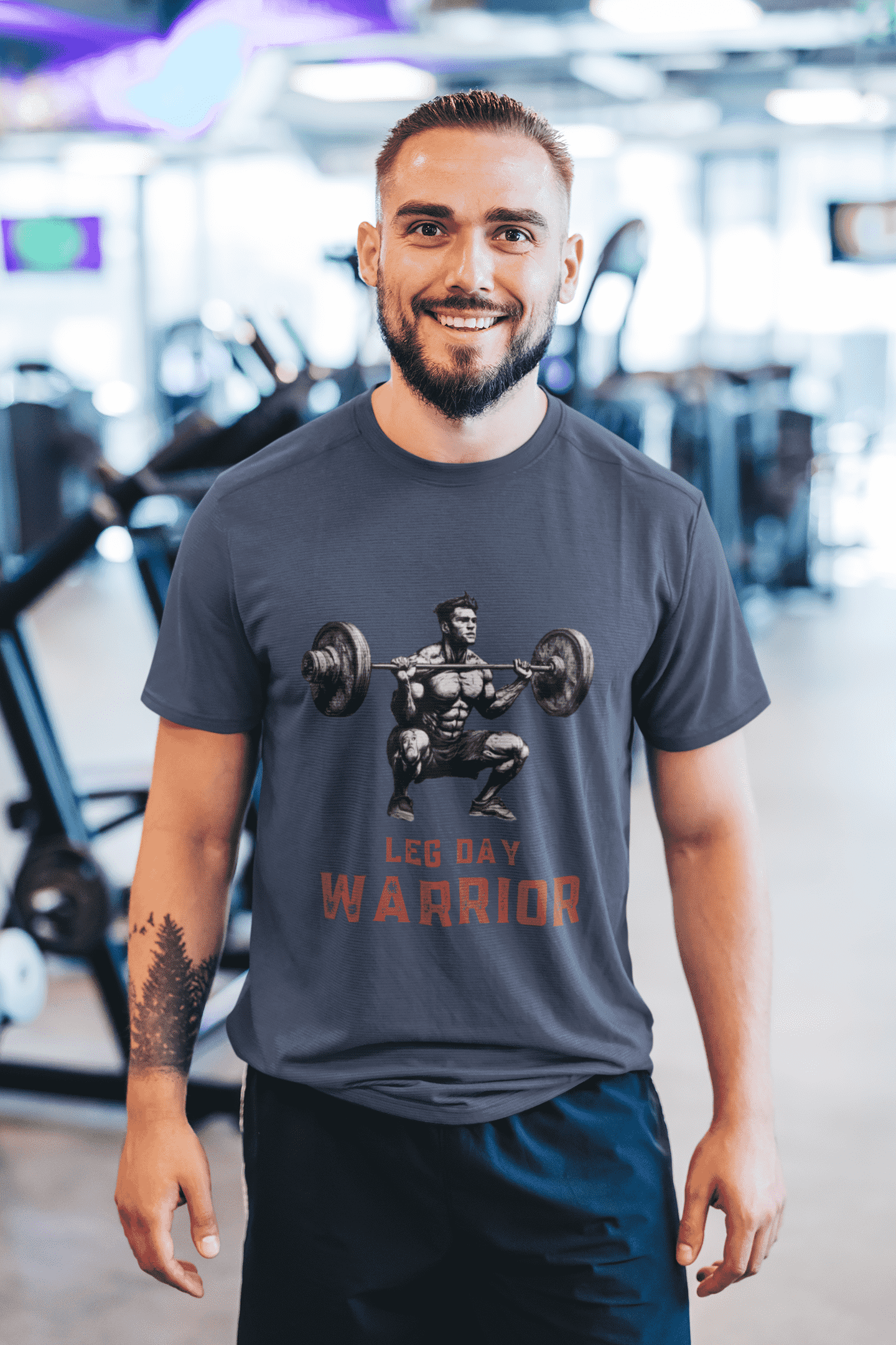 Leg Day Warrior Round neck Gym T-shirt for Men