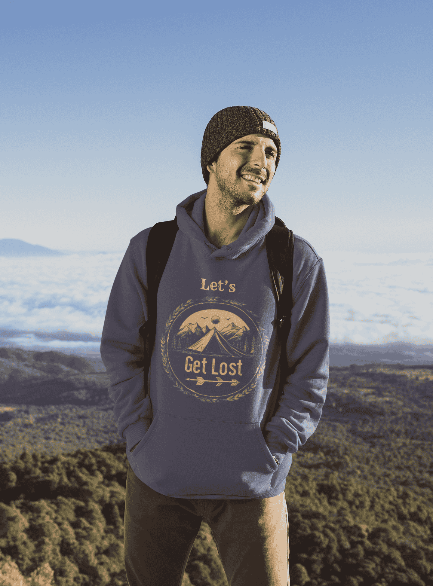 Let's Get Lost Hooded Sweatshirt for Men