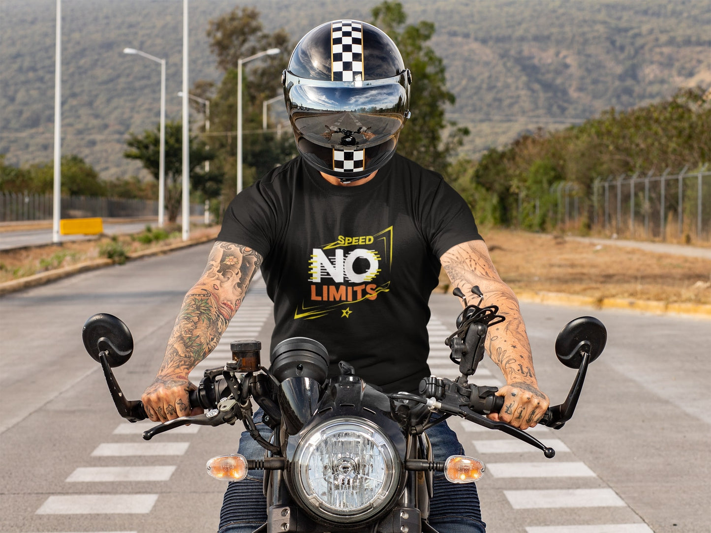 No Limits Classic Round Neck Bike T-shirt