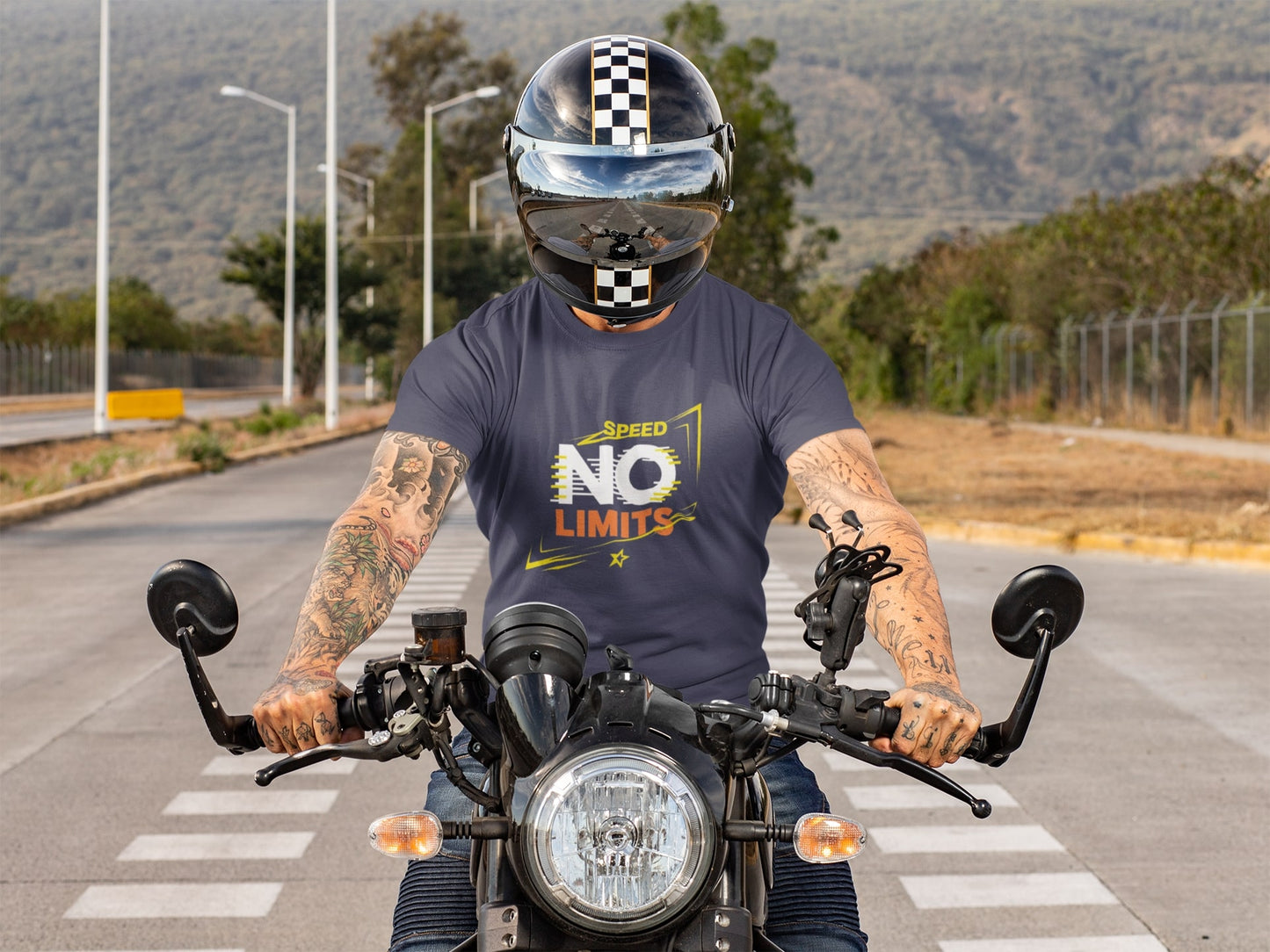 No Limits Classic Round Neck Bike T-shirt