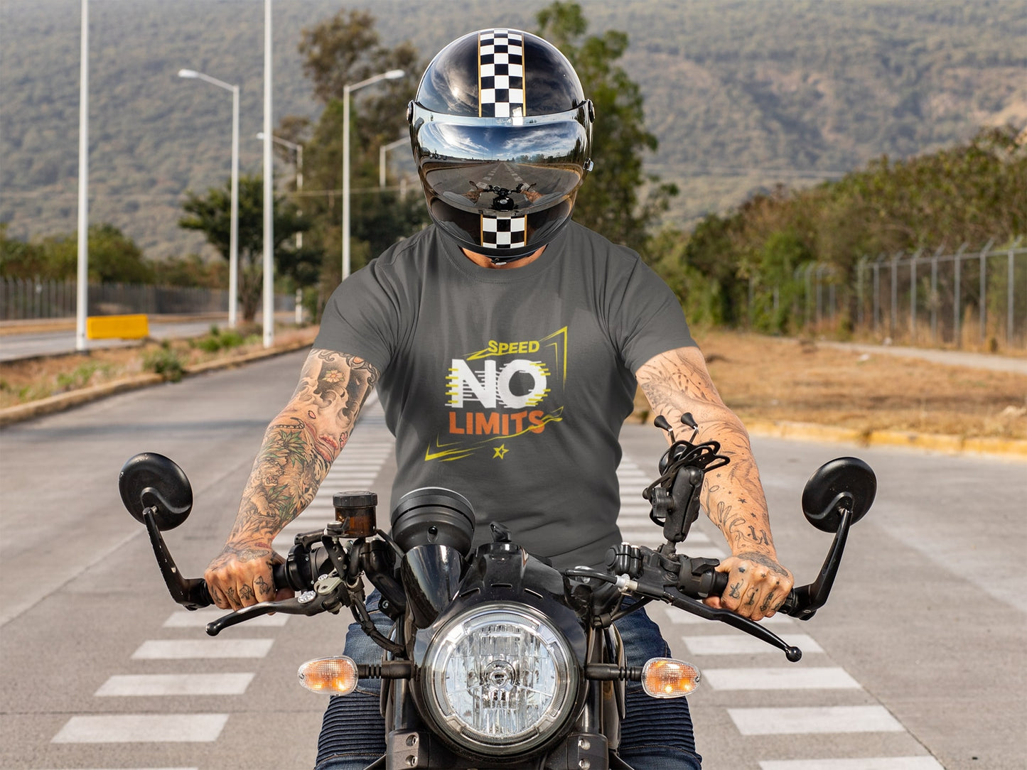 No Limits Classic Round Neck Bike T-shirt