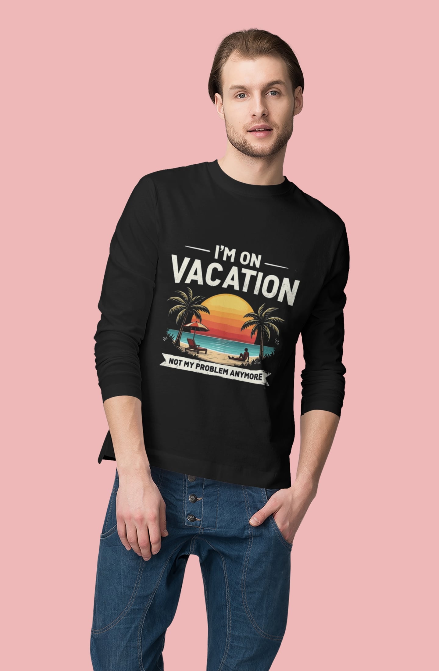 On Vacation Round Neck Full Sleeve T-shirt