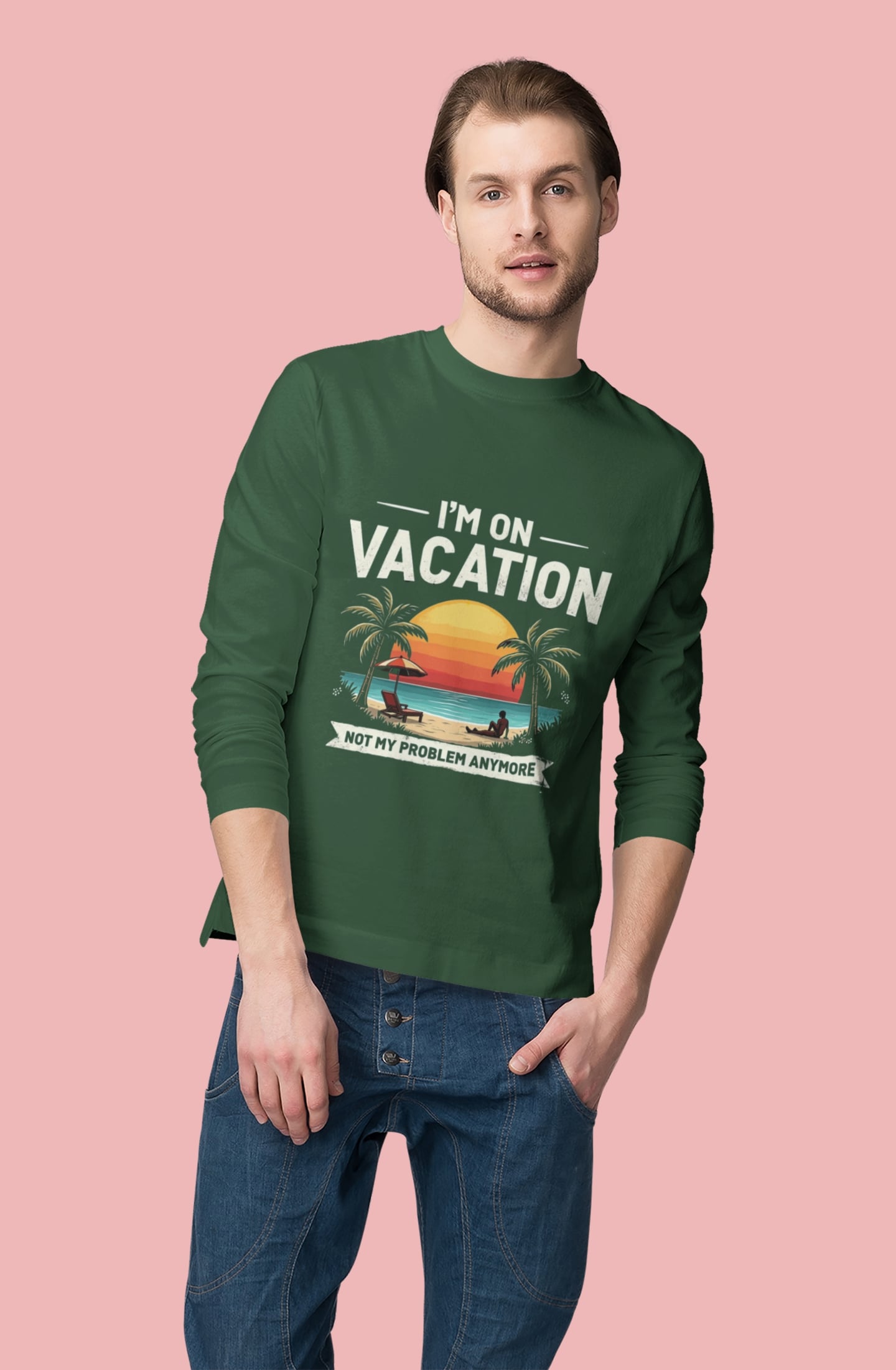 On Vacation Round Neck Full Sleeve T-shirt
