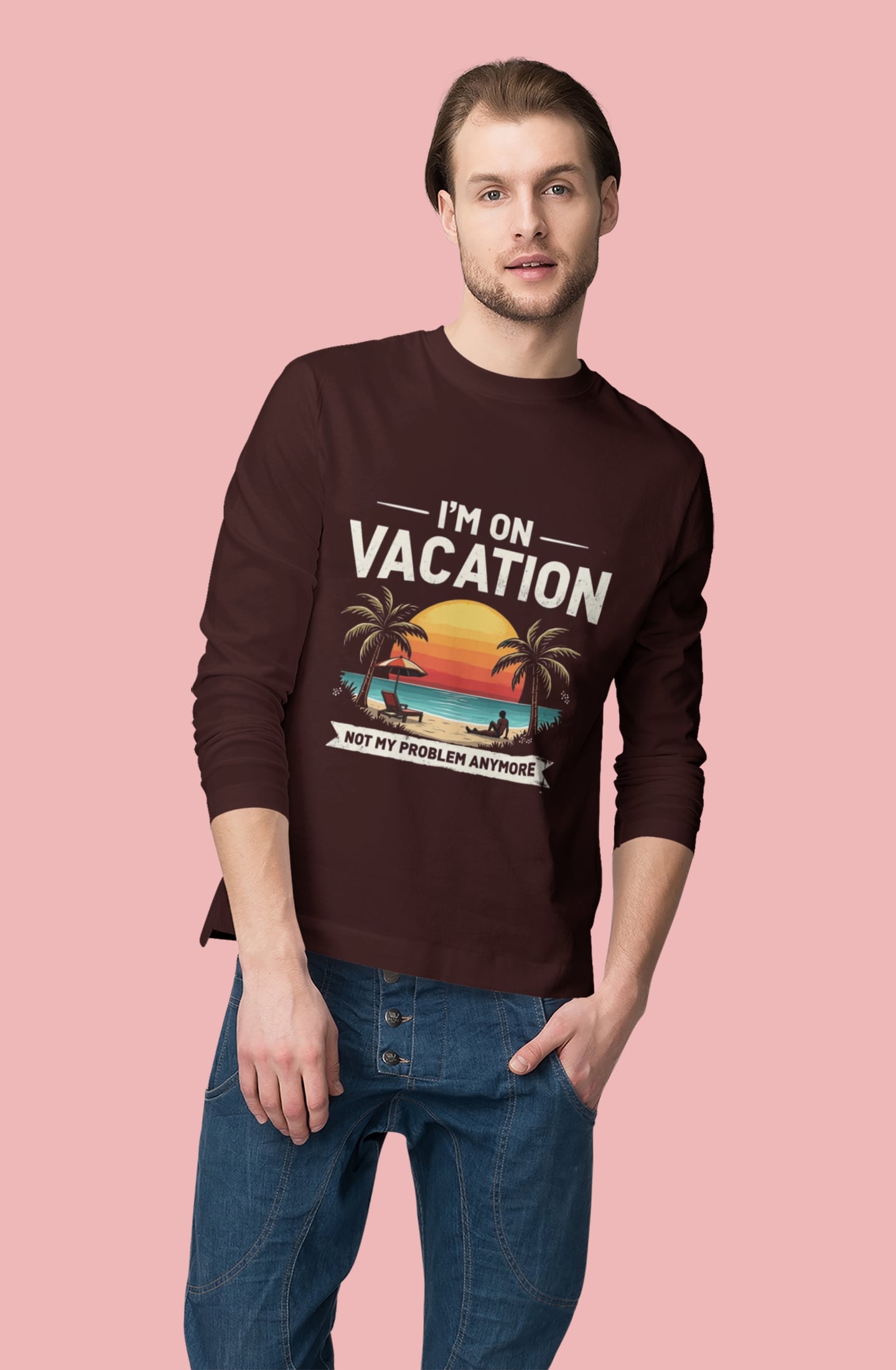 On Vacation Round Neck Full Sleeve T-shirt