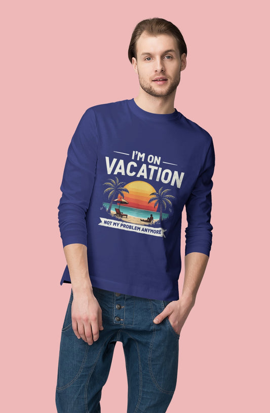 On Vacation Round Neck Full Sleeve T-shirt