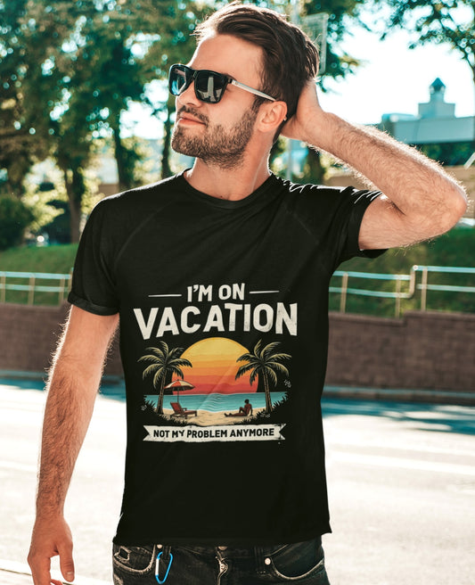 On Vacation Round Neck Half Sleeve T-shirt