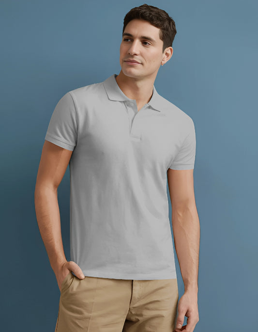 Men's Polo Grey Melange