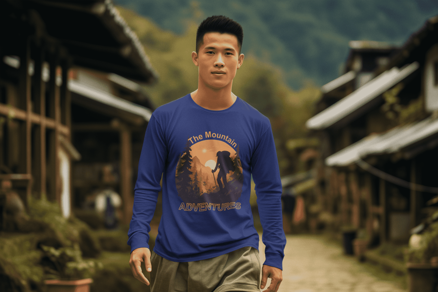 The Mountain Adventures Round Neck Full Sleeve T-shirt for Men