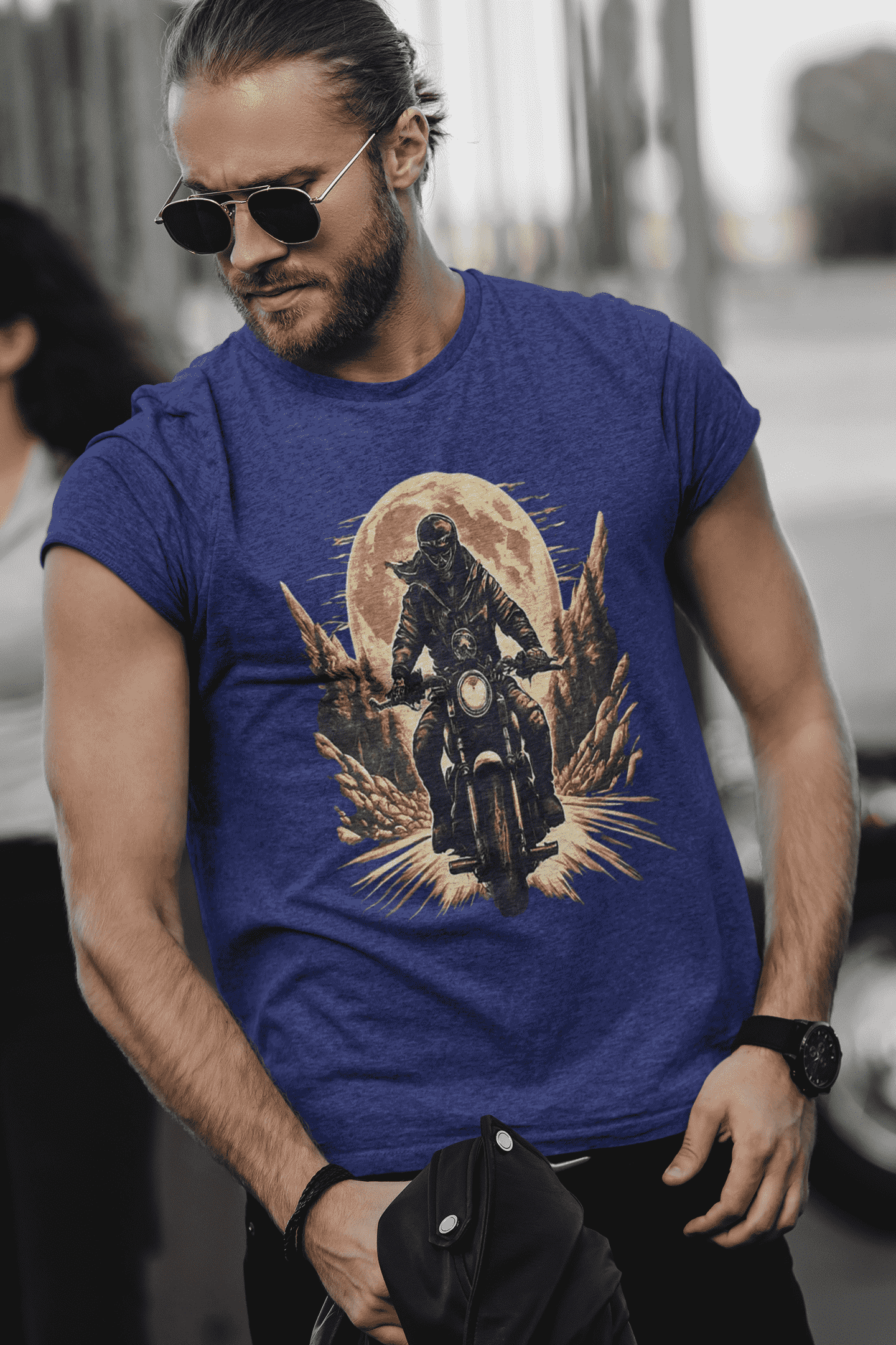 GhostRider Round Neck Biker T-shirt For Men