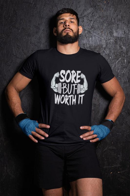 Sore But worth It Classic Round Neck Gym T-shirt