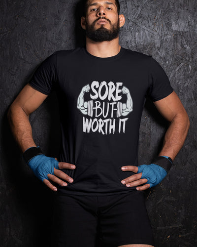 Sore But worth It Classic Round Neck Gym T-shirt