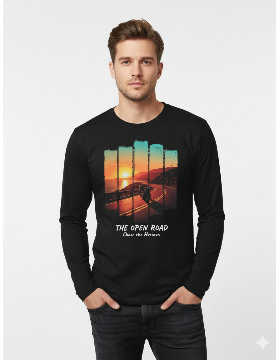 The Open Road Men's Full Sleeve Bike T-Shirt