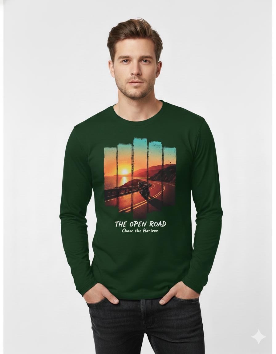 The Open Road Men's Full Sleeve Bike T-Shirt